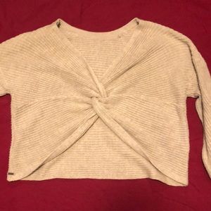 Hollister Crop Sweater with Knotted Front